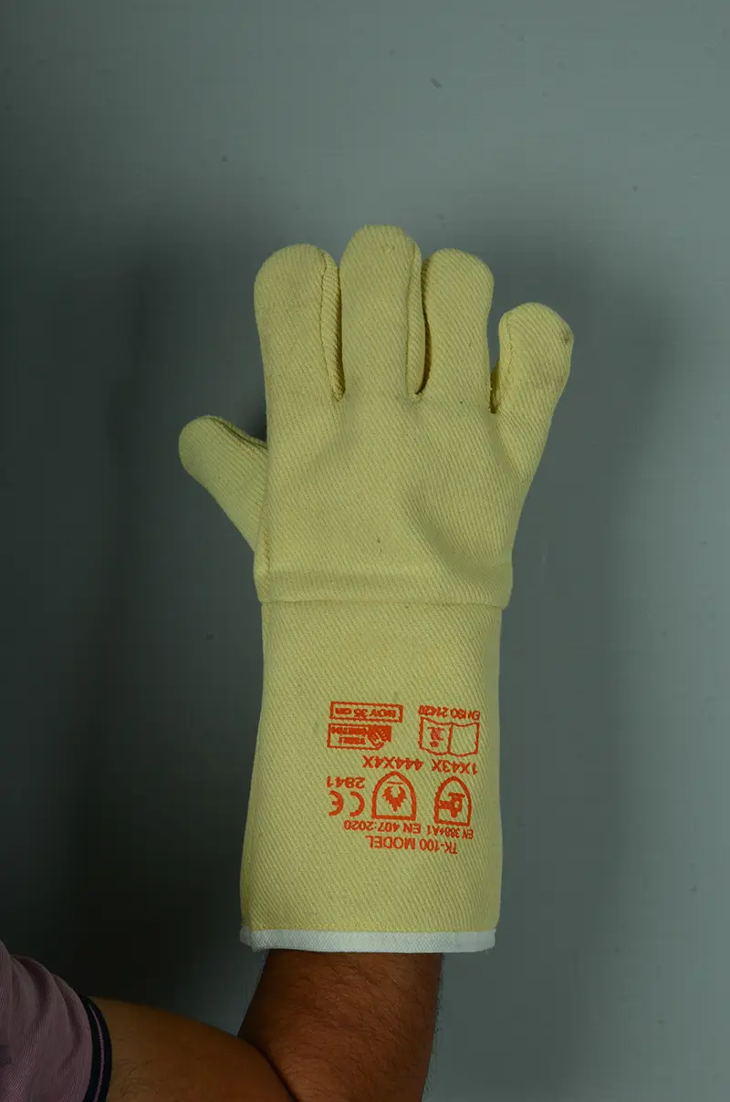 Beş Parmak Isıya Dayanıklı Kevlar Eldiven - Görsel 3